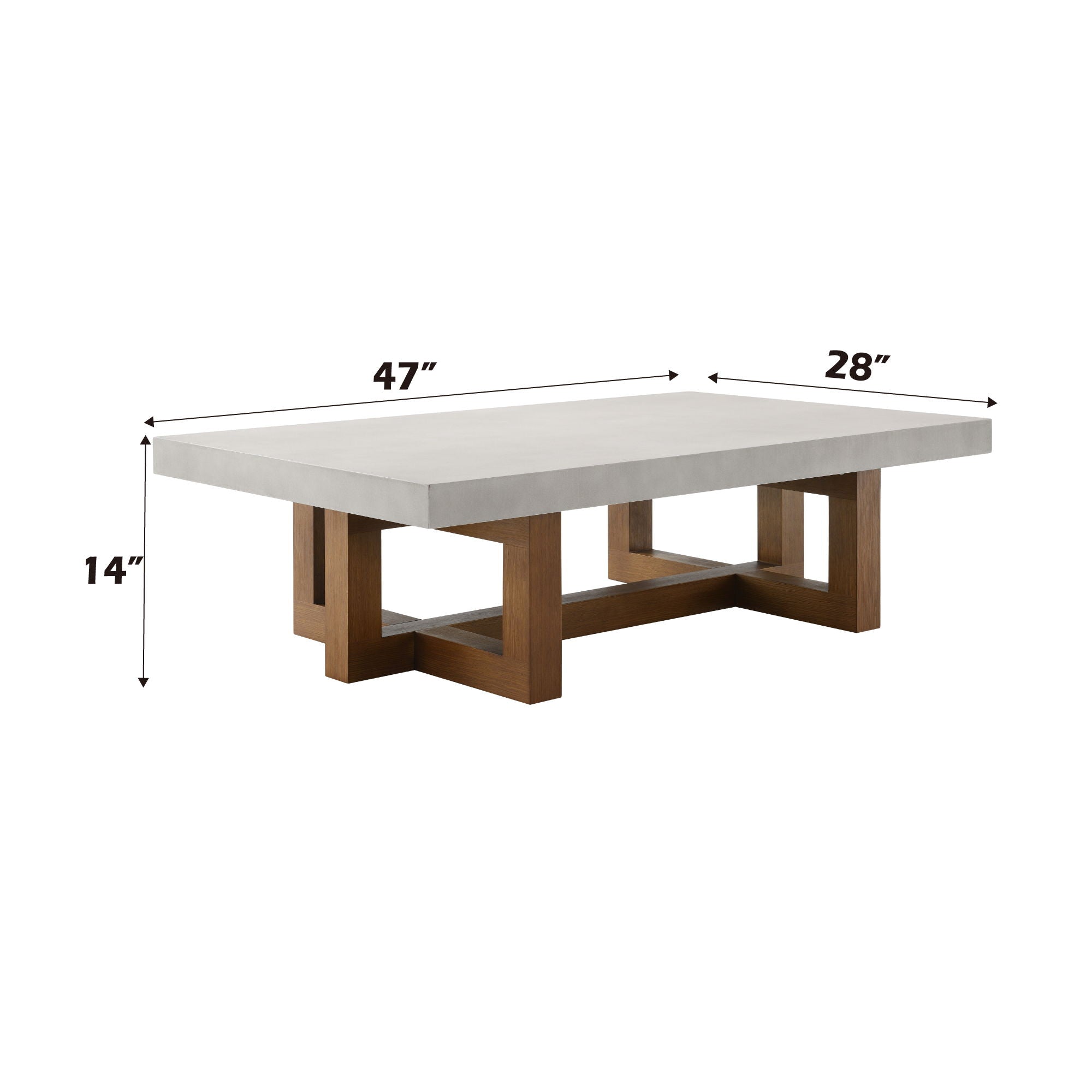 Keven Faux Concrete Top Table