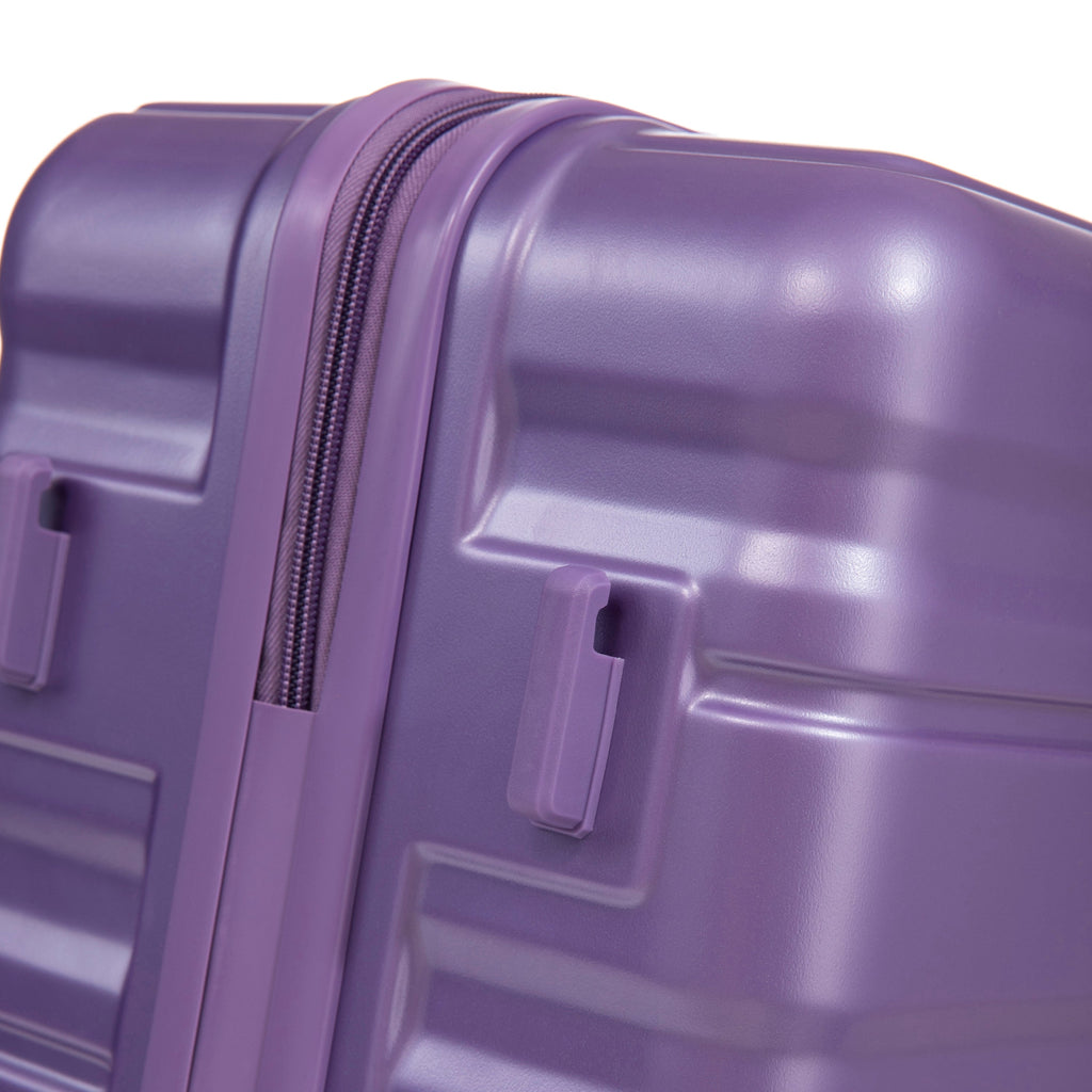 HIFINE Tourist 3-Piece ABS Spinner Wheel Luggage Set (Purple)