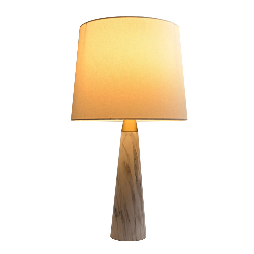 Enclave - Hydro Table Lamp With On / Off Switch Base Shade - Gold / White / White Marble