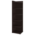 6 Tier Corner Bookcase - Cappuccino