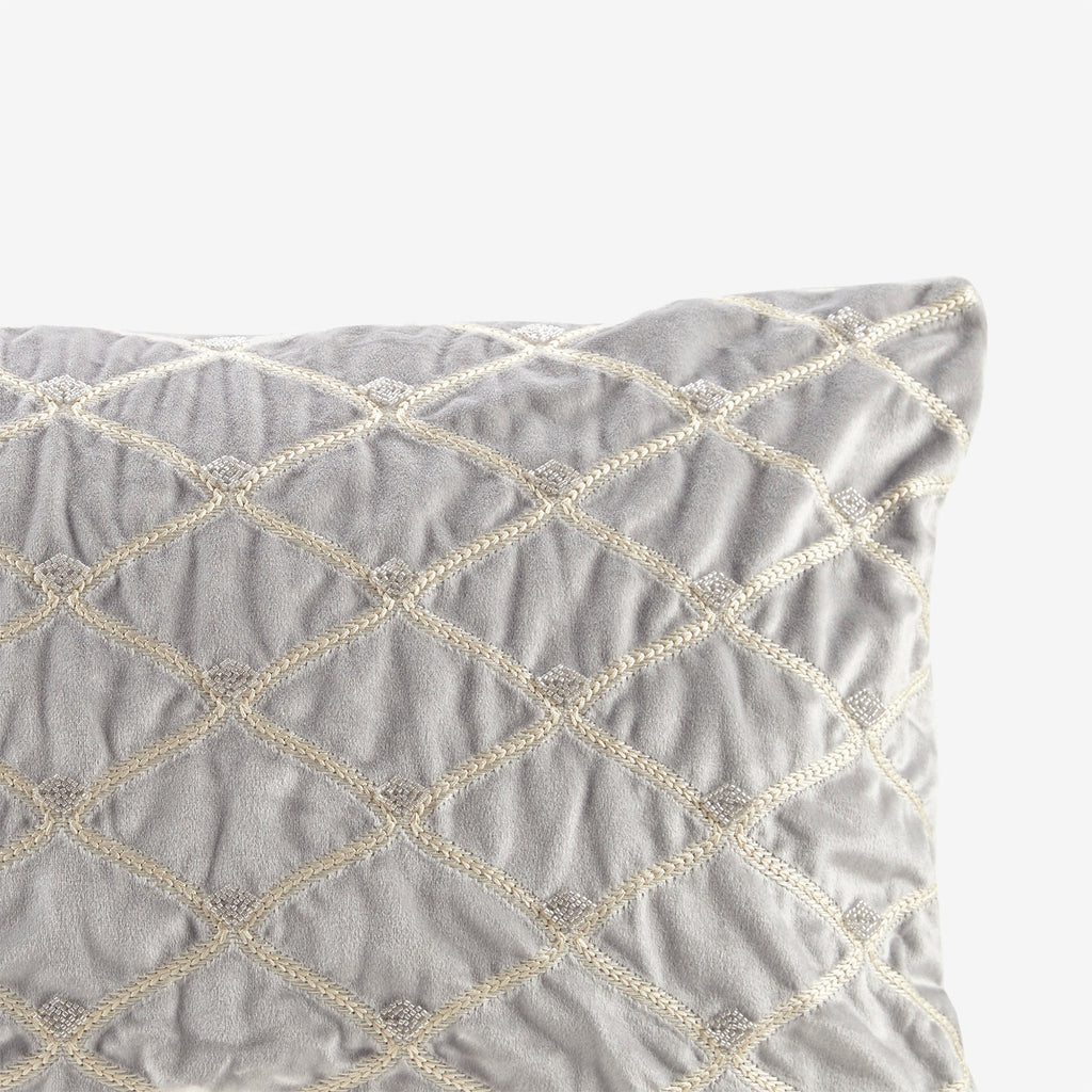 Oblong Decor Pillow Silver 22x15'