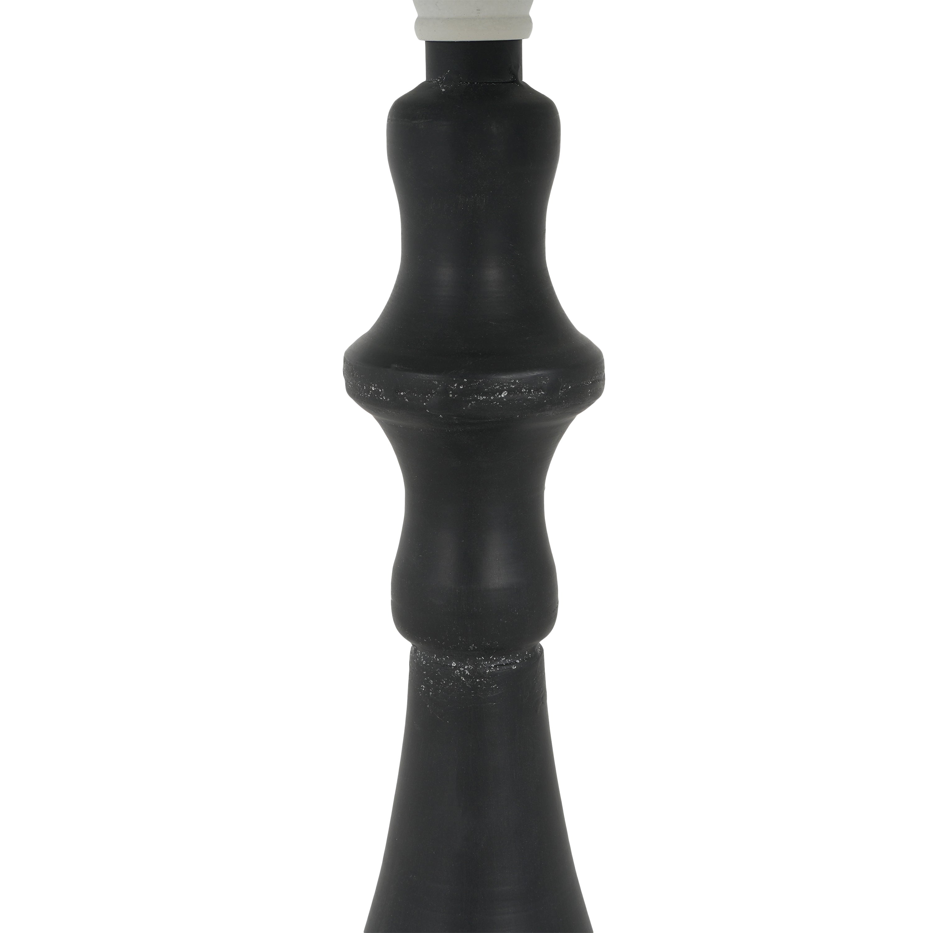 Accent Metal Coffee Table, Pedestal Table for Living Room, Hand-Hammered Texture, White+Black