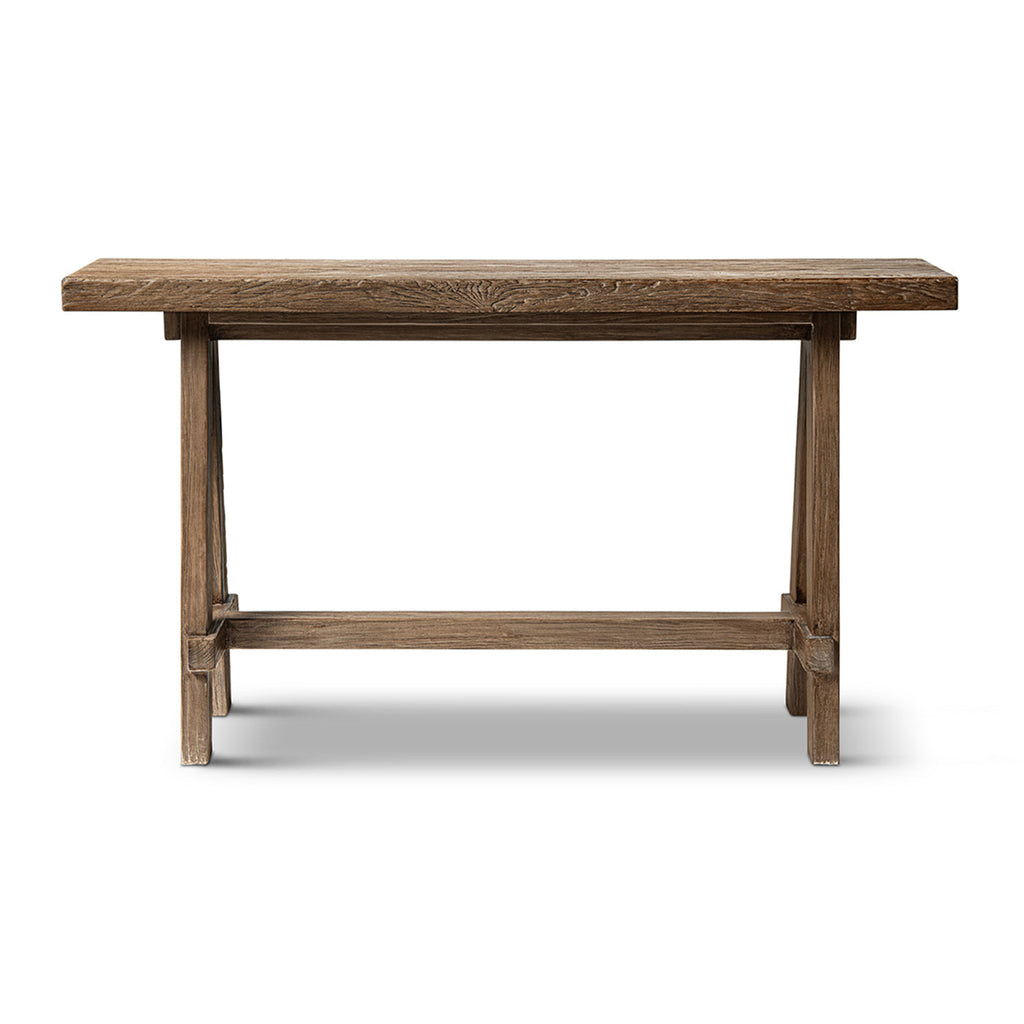 Hawthorne 60'' Solid Reclaimed Elm Trestle Console Table
