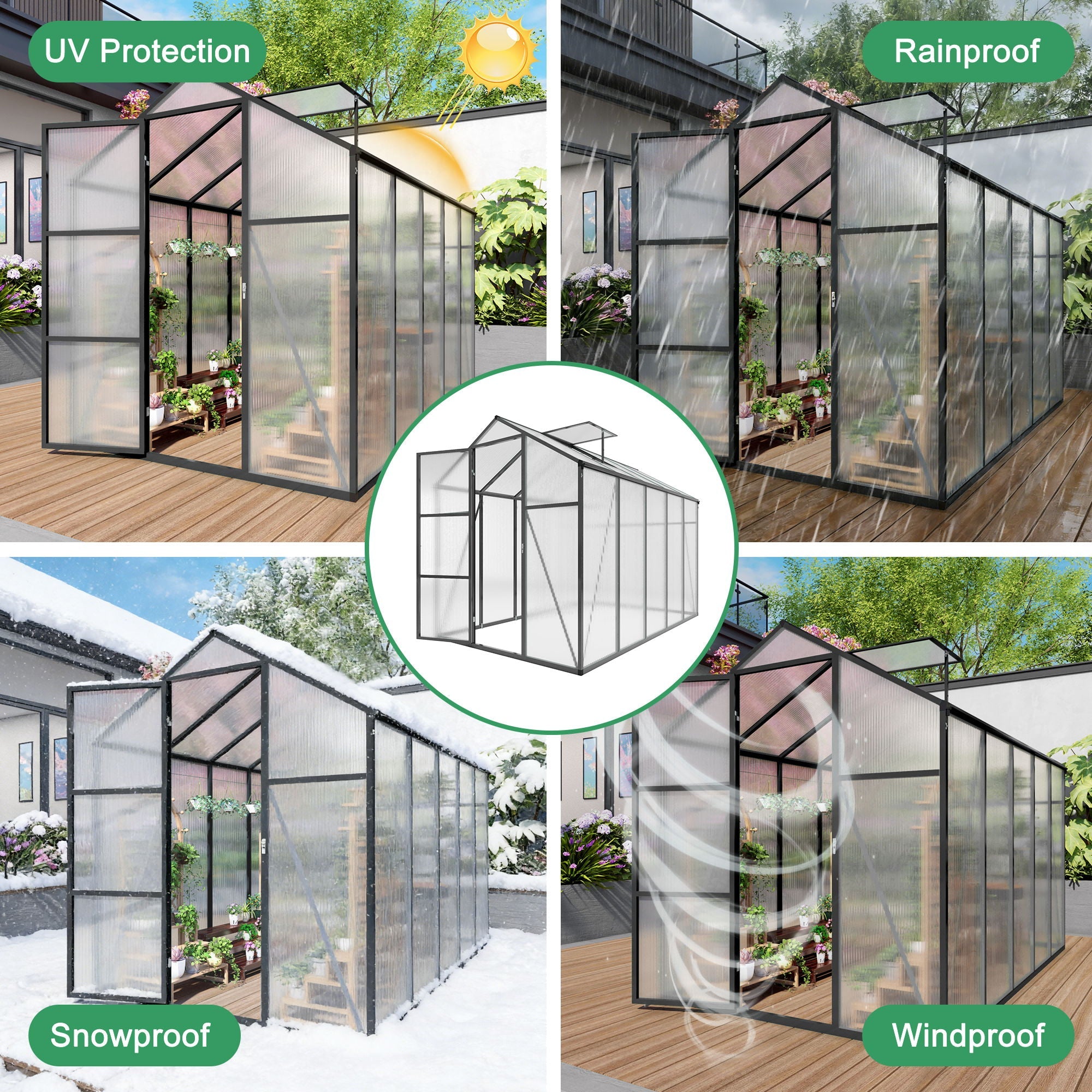 Gain Height Windproof house With Raised Base