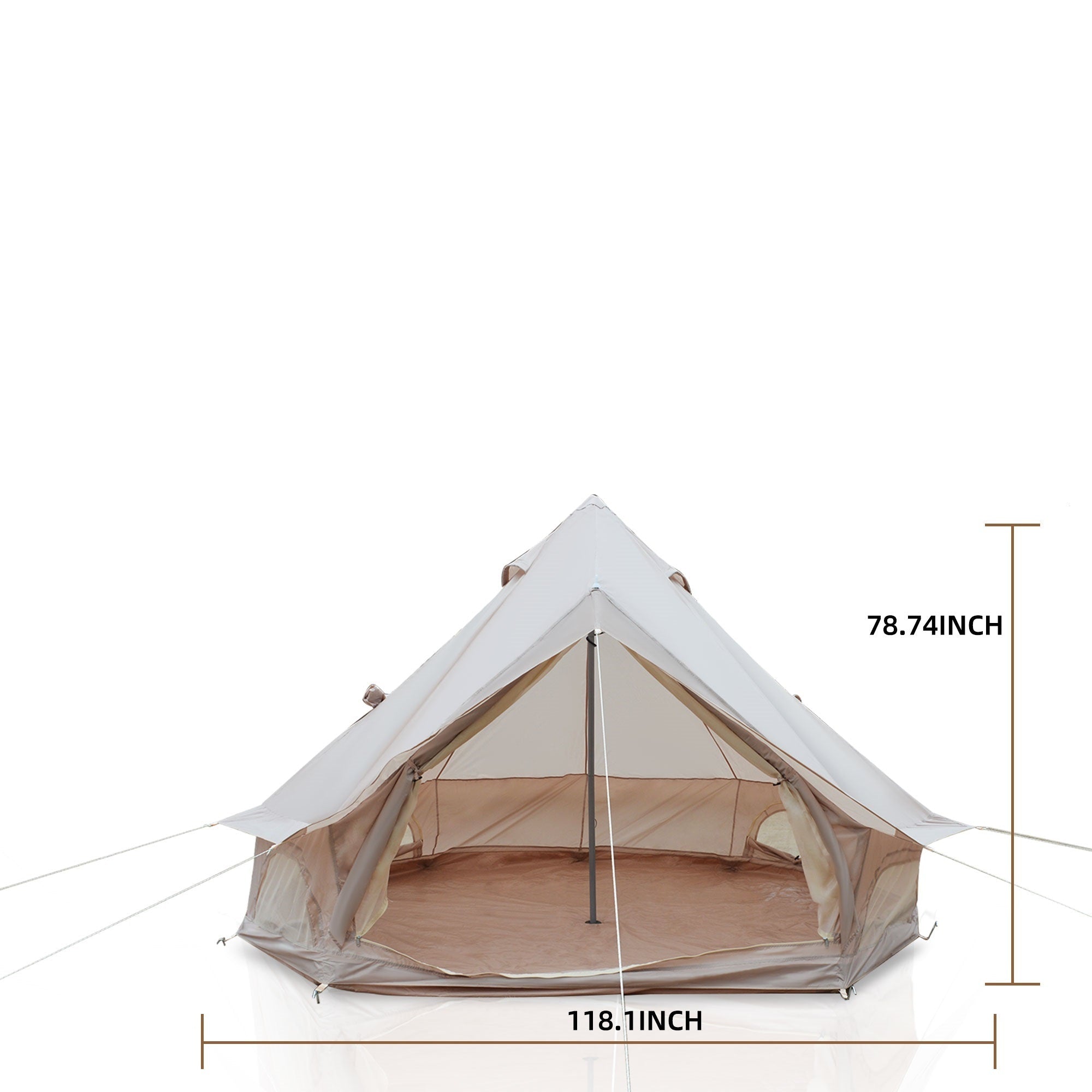 Oxford Bell Tent for Family Camping - Spacious 9.8ft Yurt with Stove Jack