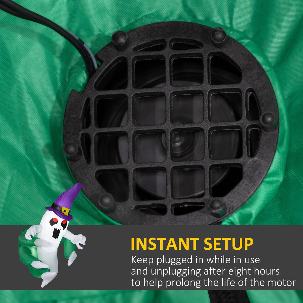 4ft Animated Window-Cling Inflatable Ghost with LED Illumination