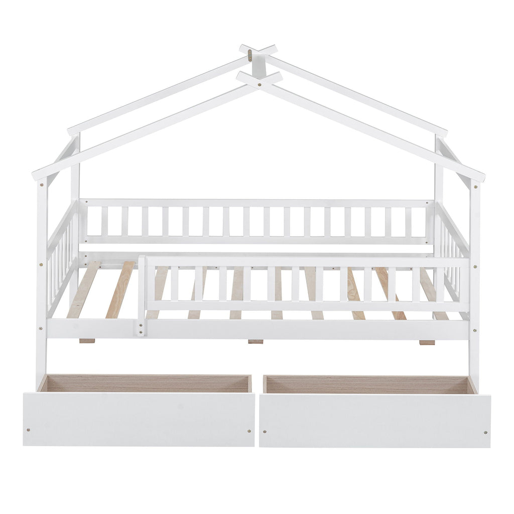 House Bed With 2 Drawers