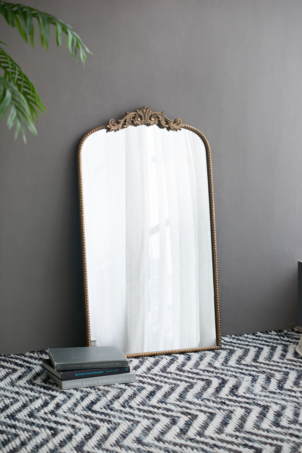 Arch Mirror, Baroque Inspired Wall Decor For Bathroom, Bedroom, Living Room