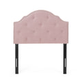 Flanner Contemporary Fabric Upholstered Twin Headboard - Blush