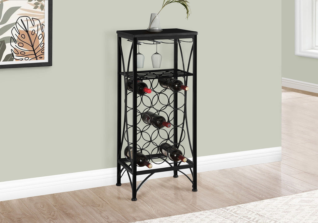 Home Bar Wine Rack – Black
