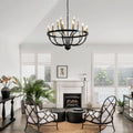 18-Light Industrial Iron Candle Chandelier