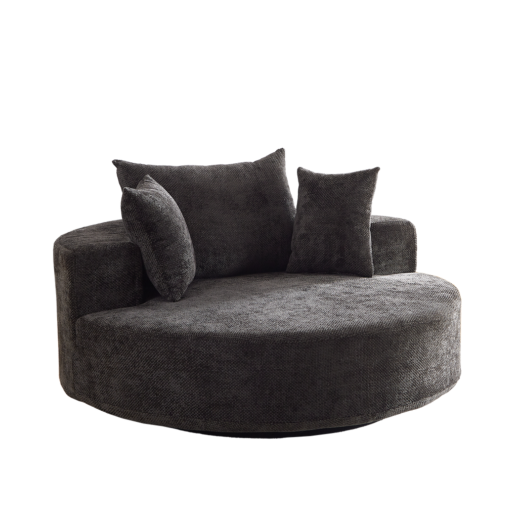 55'' Chenille Foam Single Swivel Chair