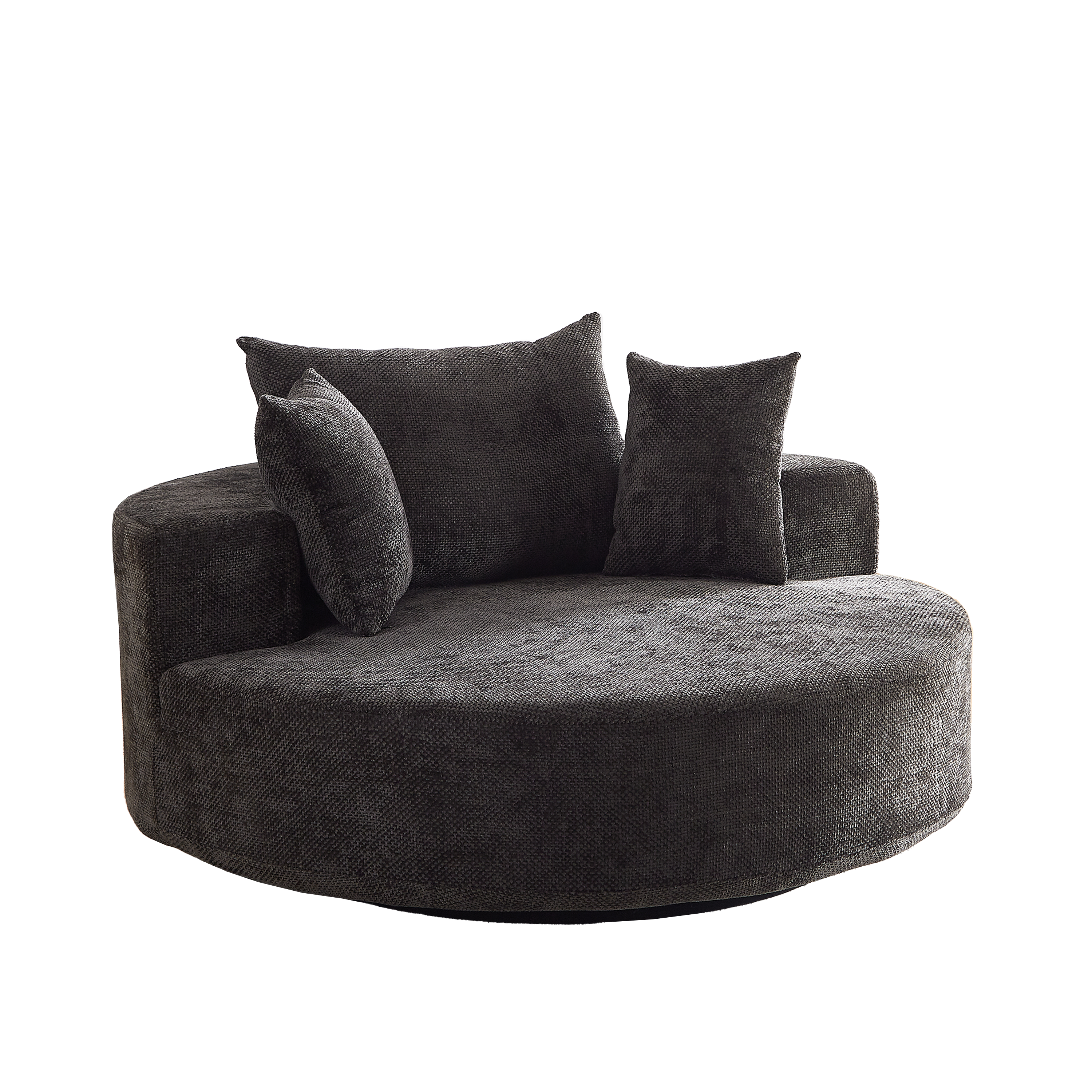 55'' Chenille Foam Single Swivel Chair
