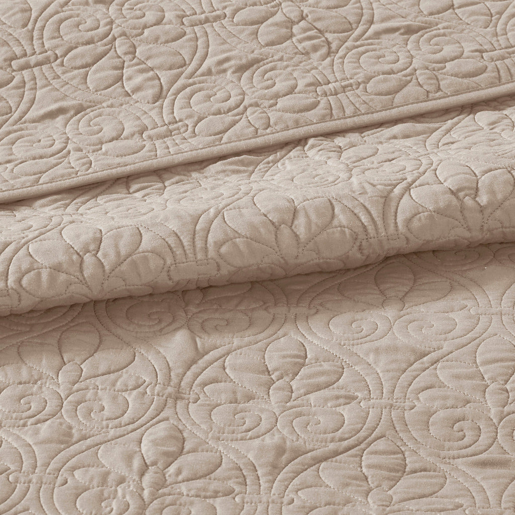 Reversible Quilt Set Khaki Full/Queen