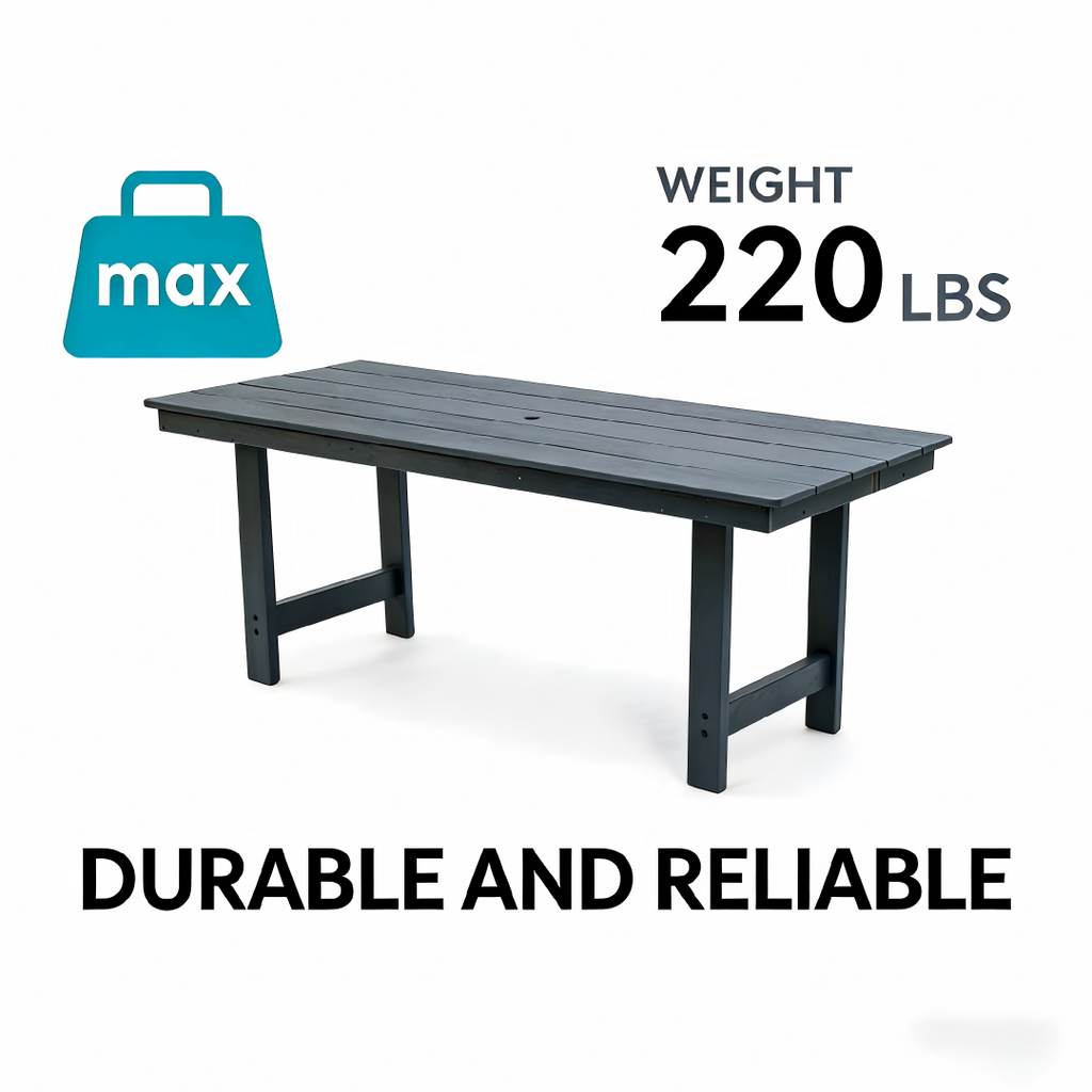 HDPE Outdoor Patio Dining Set - Table and Four Chairs