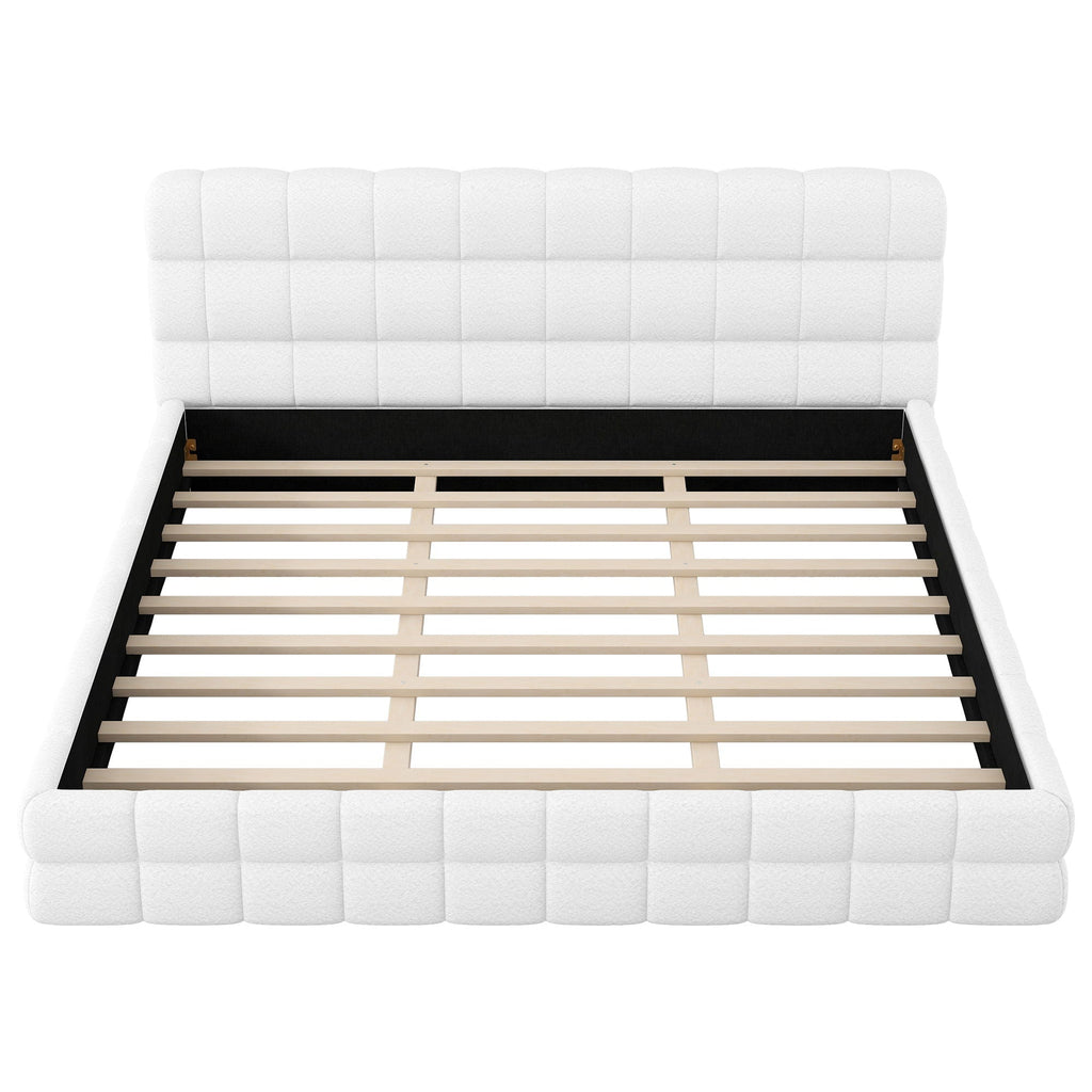 Upholstered Platform Bed With Headboard
