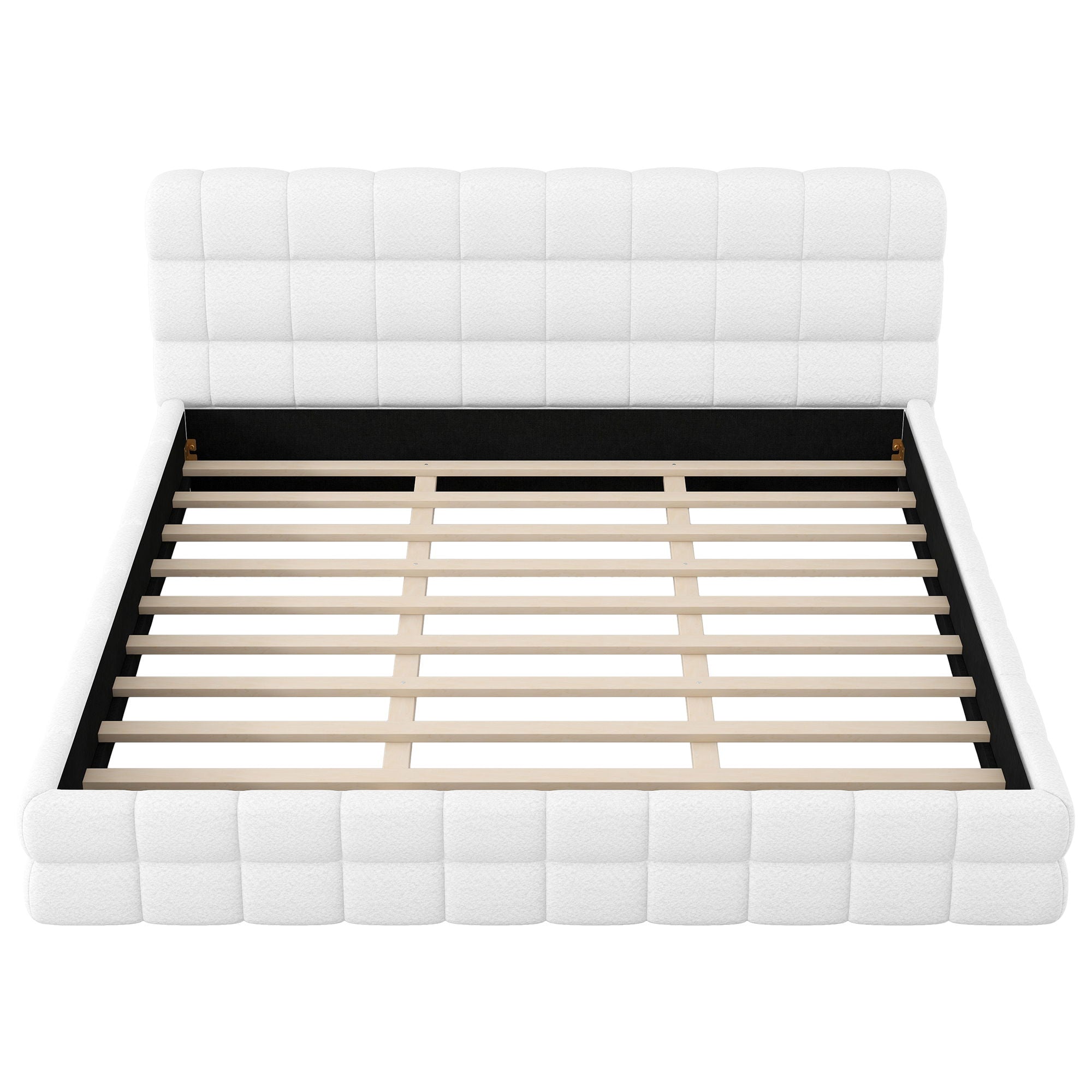 Upholstered Platform Bed With Headboard