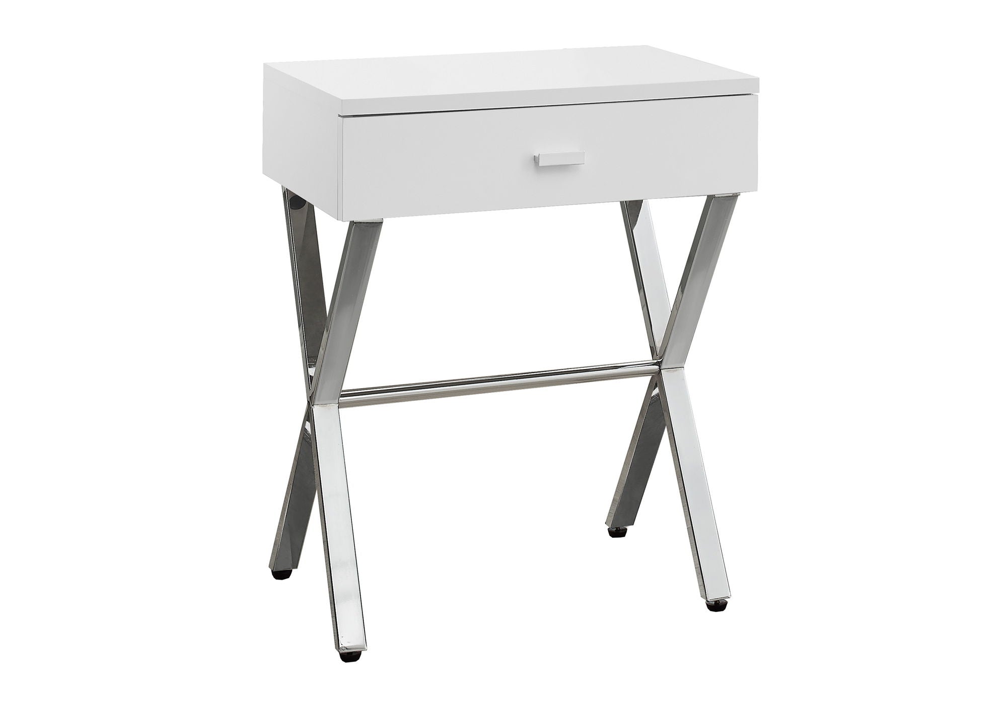Accent Side X Table With Storage Drawer