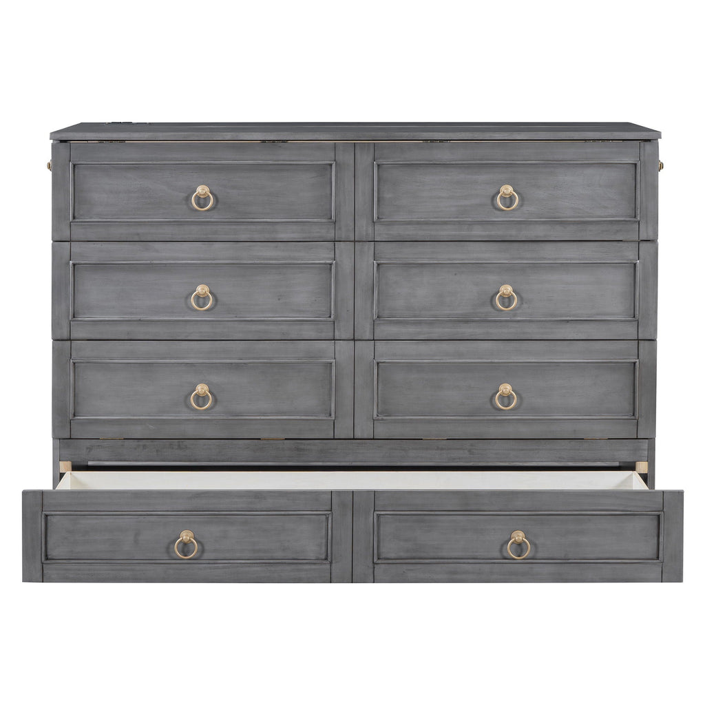 Murphy Bed With Large Drawers And Stylish Design