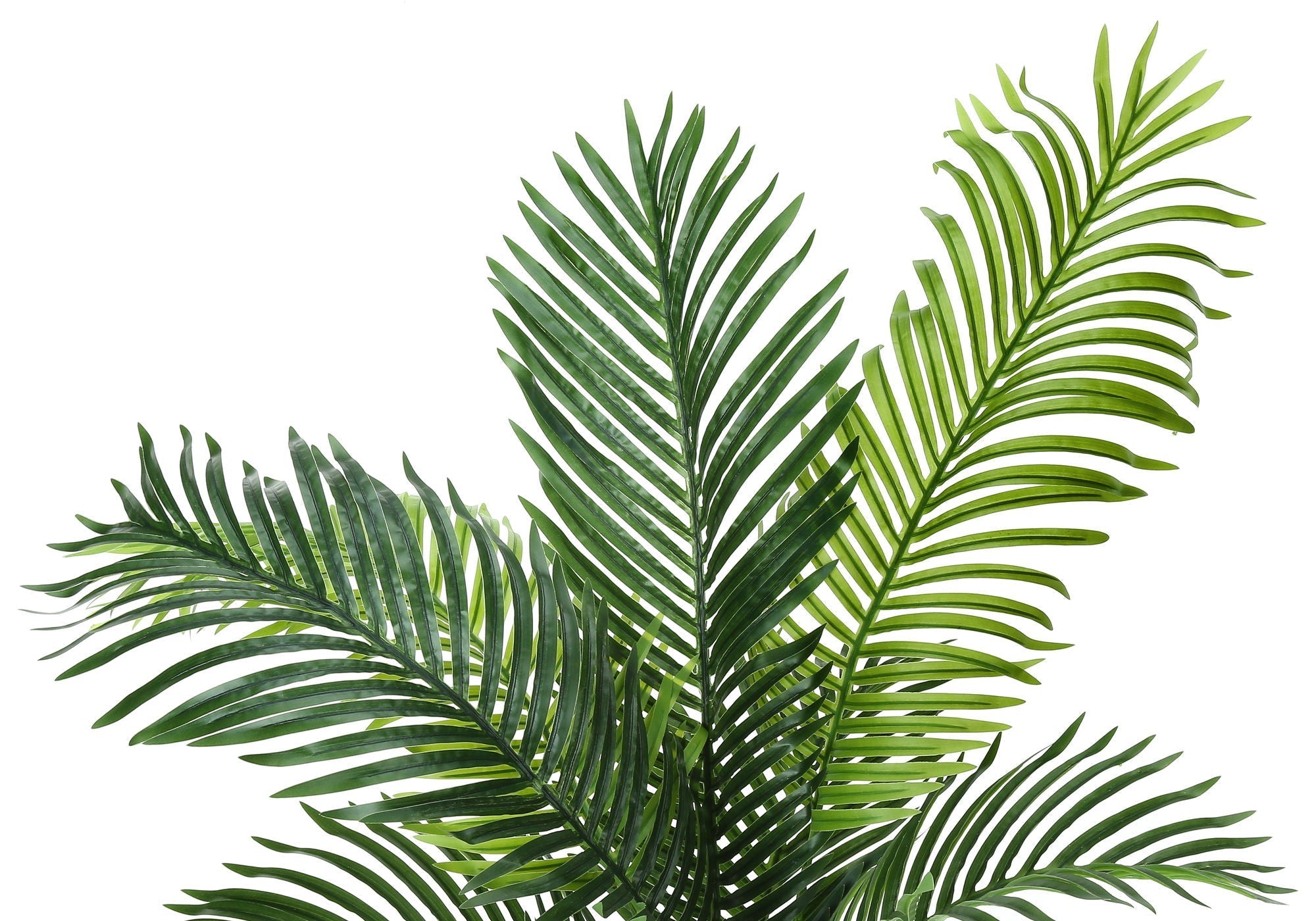47" Tall Artificial Palm Tree - Indoor Faux Plant in Black Pot
