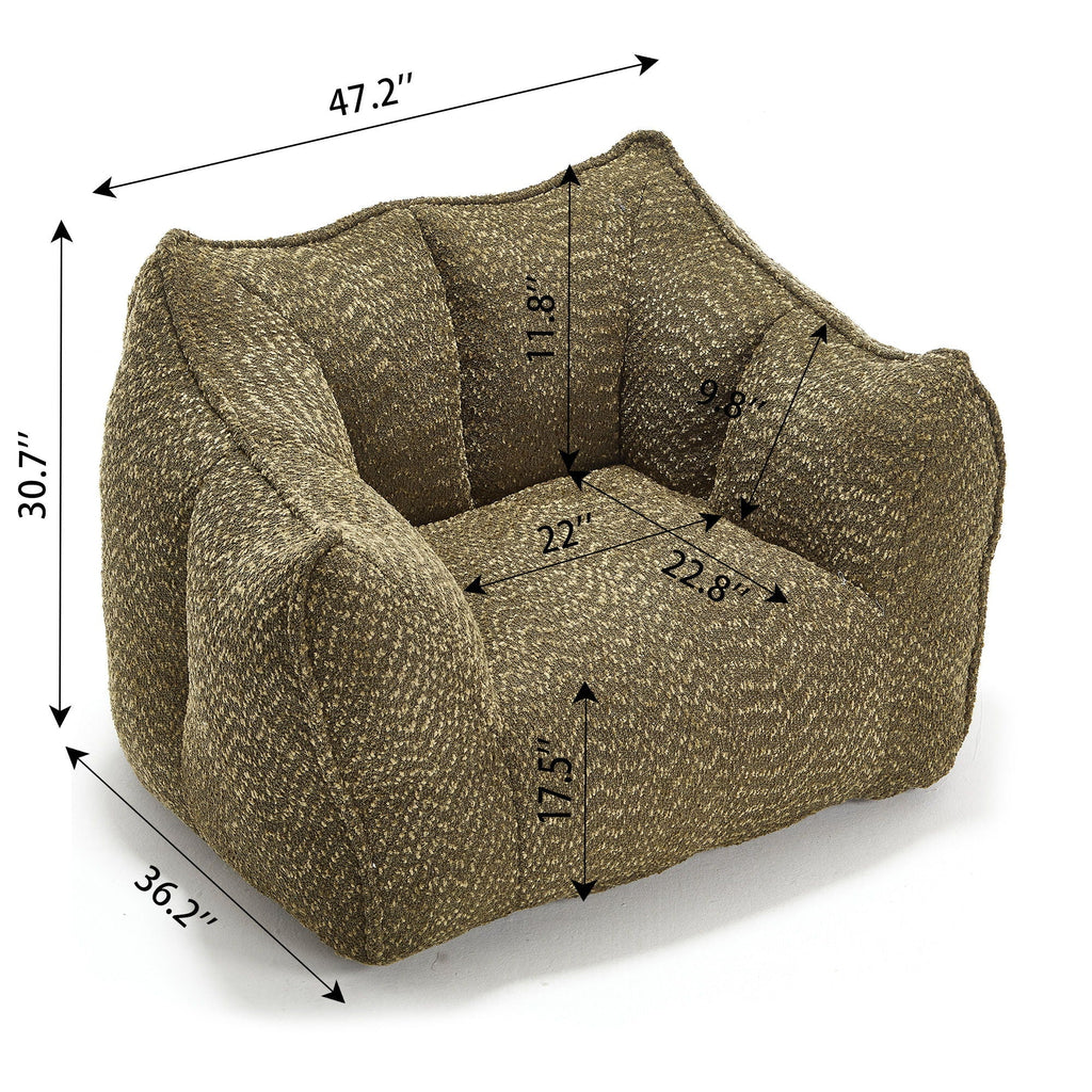 Comfortable Chenille Sofa Chairs With Highly Resilient Foam