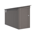 Lean To Shed With Windows, Tool House With Sloping Roof With 2 Vents And 1 Side Open Door For Backyard - Gray