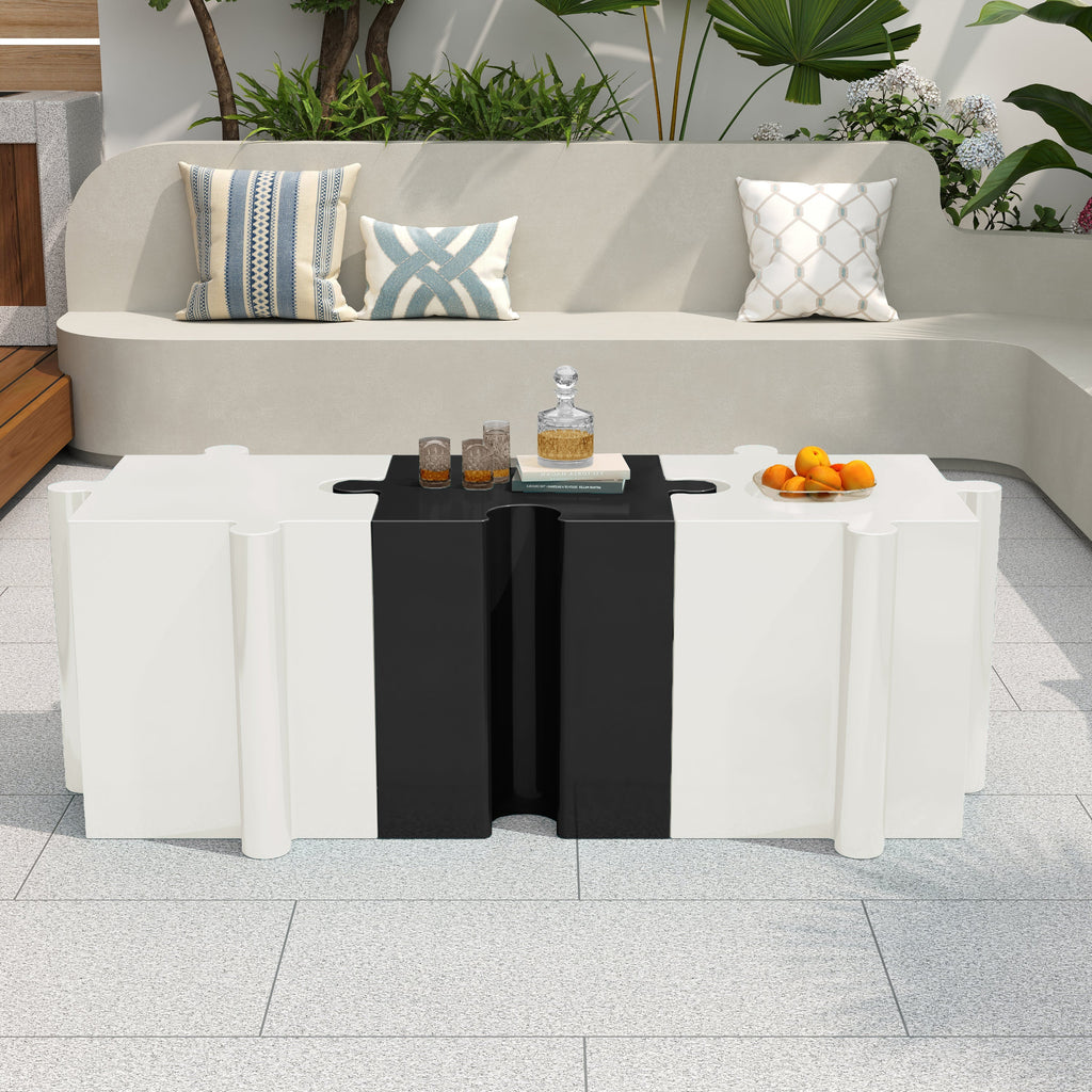 3-Piece Artistic Puzzle Table Set, Modular MGO Side Tables