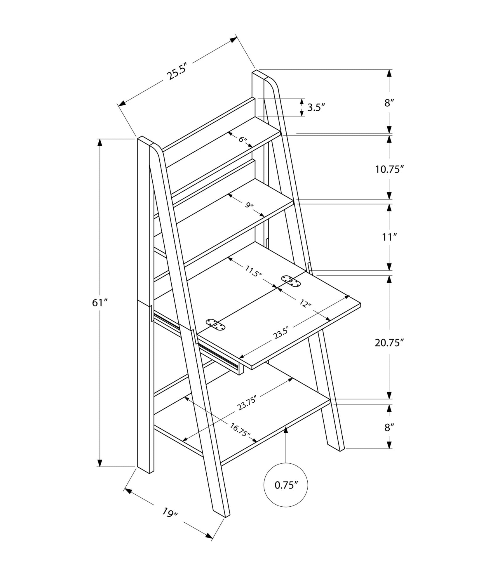 Computer Desk for Home Office with Storage Shelves