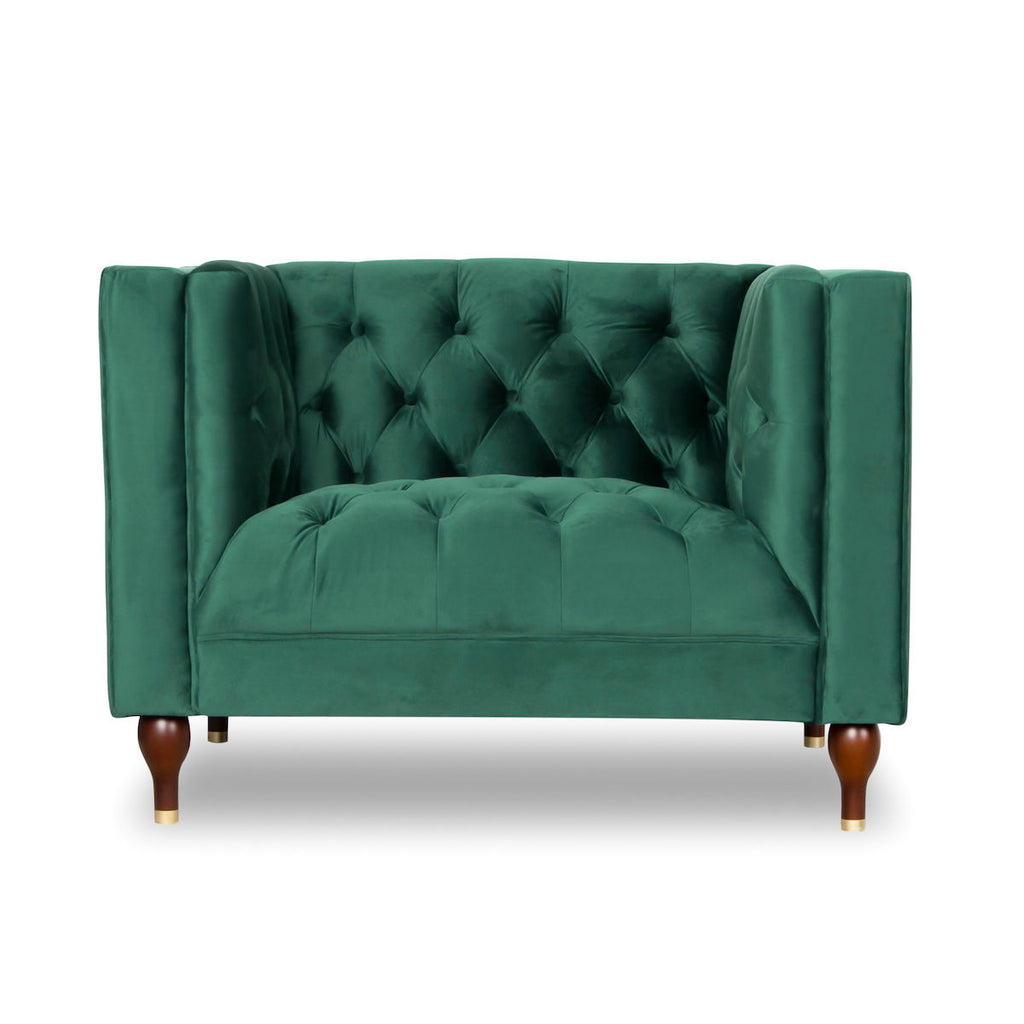 Evelyn - Mid-Century Modern Tufted Back Lounge Chair
