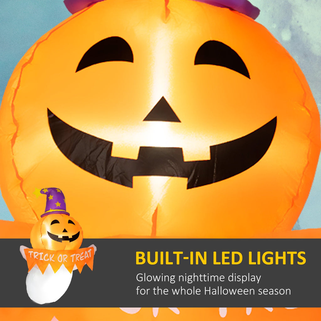 Inflatable Halloween Window Sticker Ghost with LED Lights – 41.3" Tall