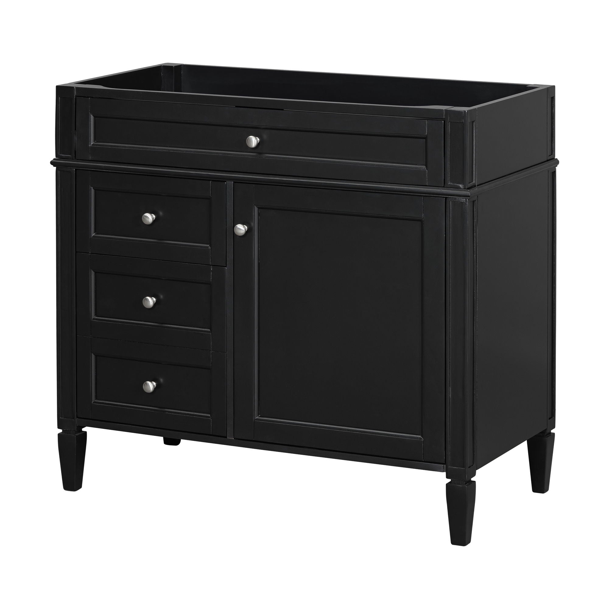 Bathroom Vanity With 2 Drawers and Tip-Out Storage Cabinet