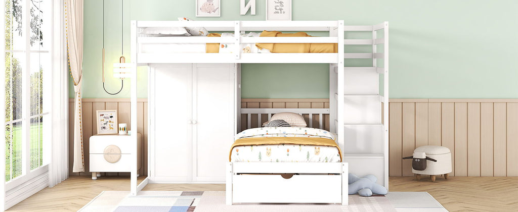 Bunk Bed With Wardrobe, Drawers