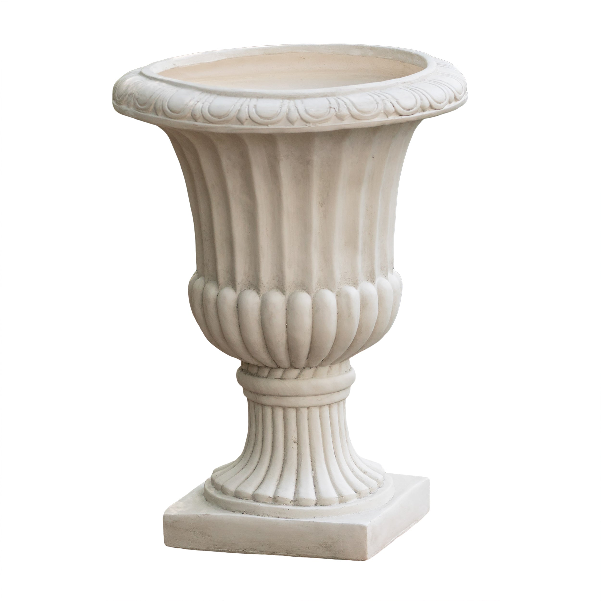 26.5" H Classic Antique White Italian Urn Planter