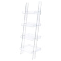 Cimarron - Ladder Bookcase With 4 Shelves - Clear