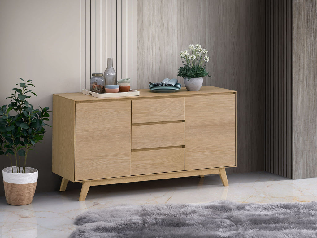 Kasem Server in Oak Finish