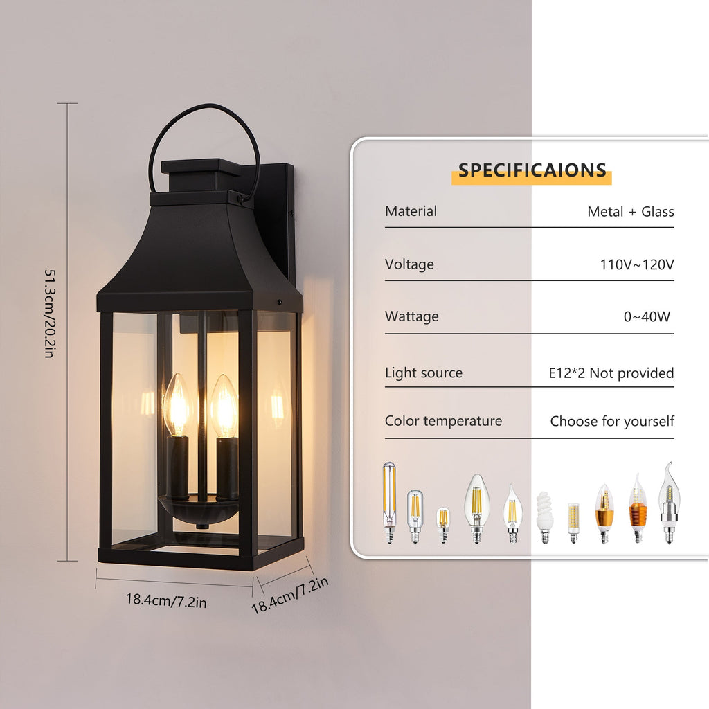 20" Outdoor Wall Light 2-Pack