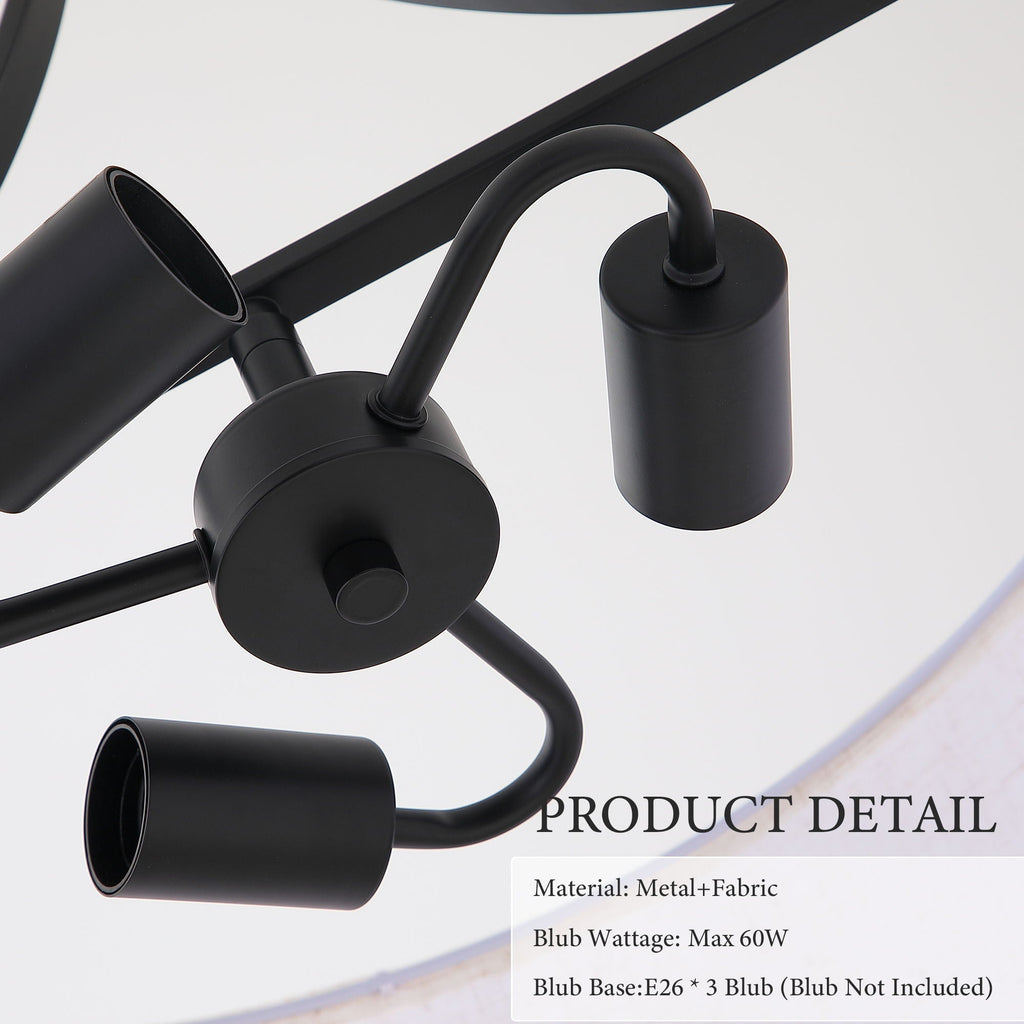 3 Light Drum Pendant Light