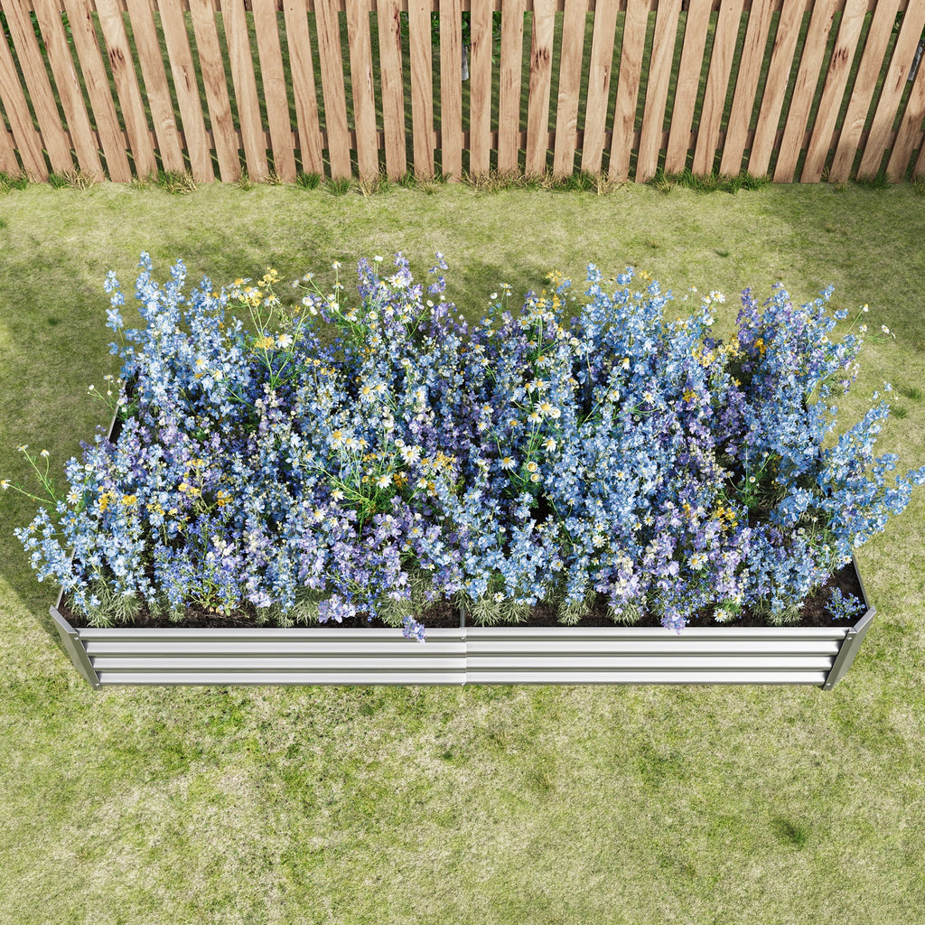 Raised Garden Bed Kit - Metal 7.6x3.7x0.98 ft