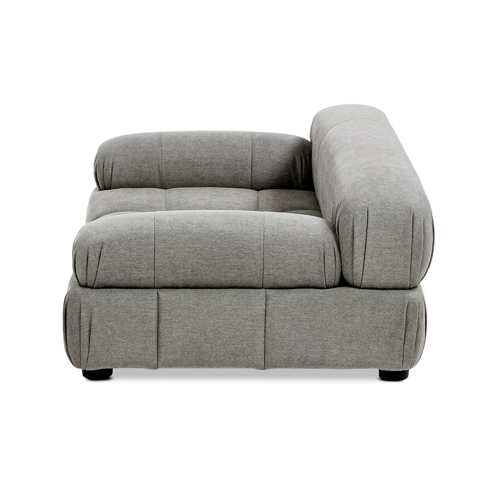 Marcel Upholstered Modern Pet Bed, Small to Medium Dog or Cat Uptown Gray Performance Velvet