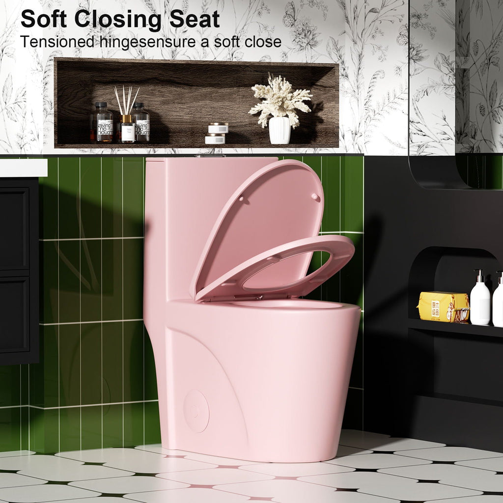 1 Piece Toilet With Tornado Flush, Dual Flush, And ADA Height Comfort Chair