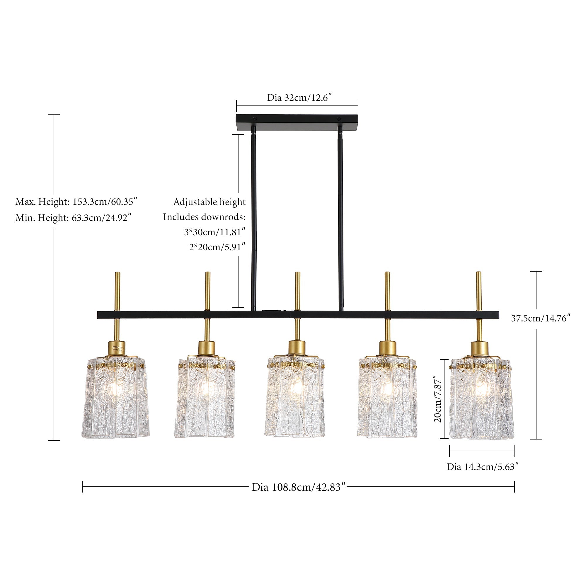 Modern Farmhouse 5-Light Dining Room Chandelier