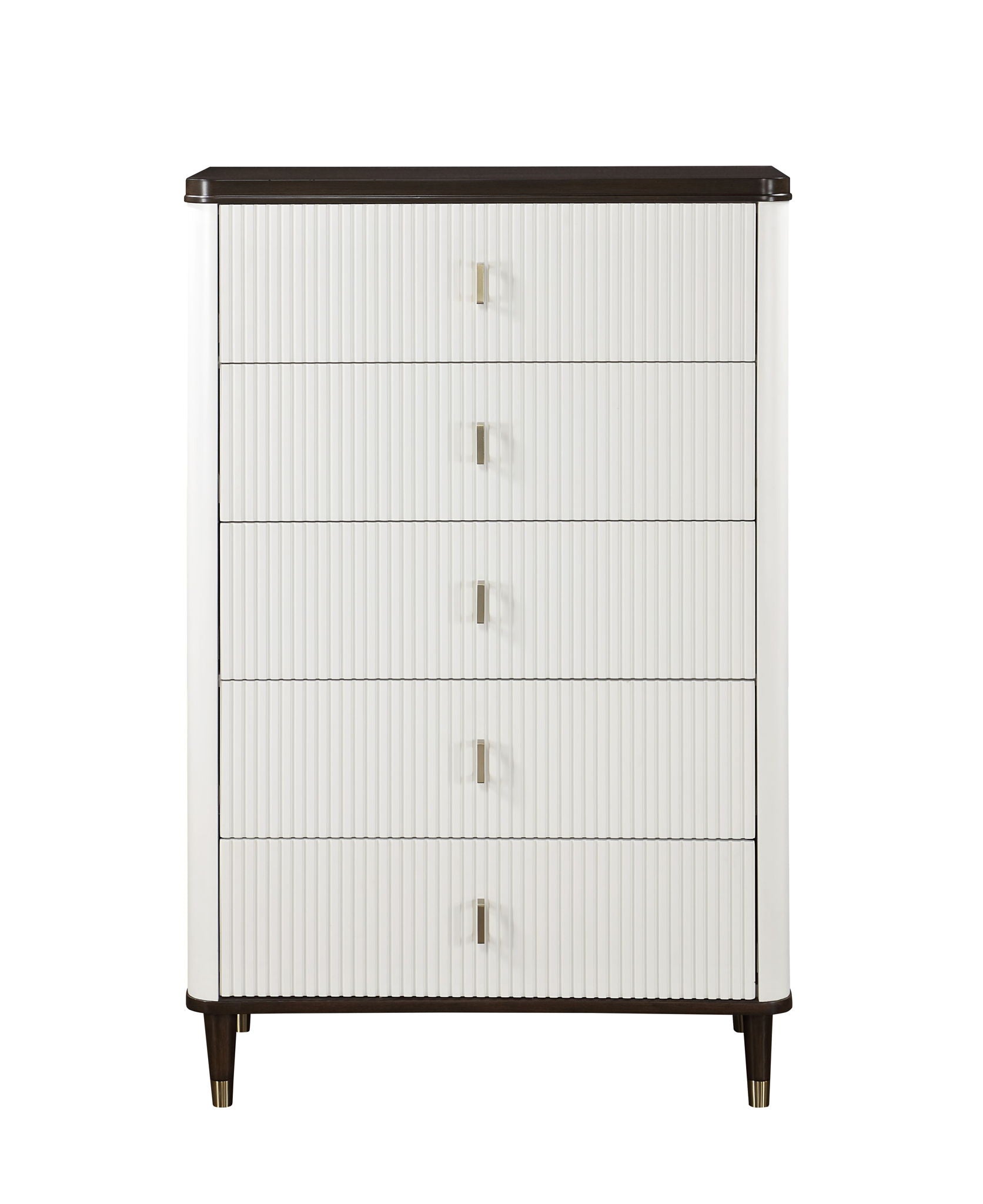 Carena Chest - White / Walnut