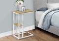Accent Table, C-Shaped, Marble Look Contemporary & Modern Convenient Design