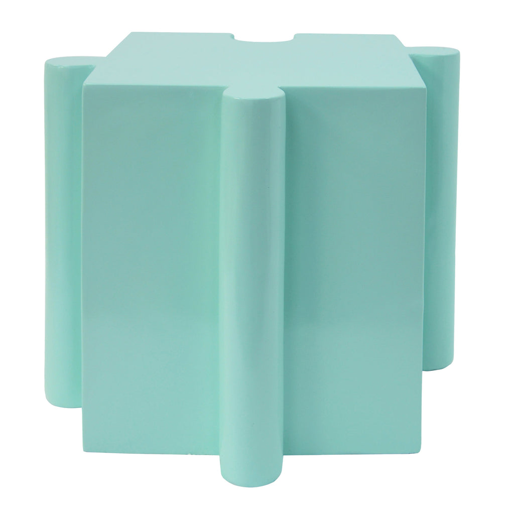 3-Piece Artistic Puzzle Table Set, Modular MGO Side Tables with Interlocking Design