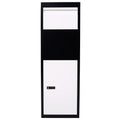 Package Delivery Box, Galvanized Steel Parcel Mailbox With Code Lock & Mounting Hardware, For Outdoor Porch, Curbside - White / Black