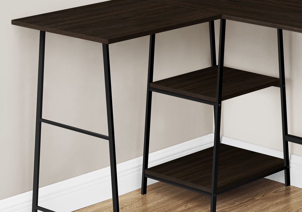 L-Shape Corner Computer Desk with Storage Shelves