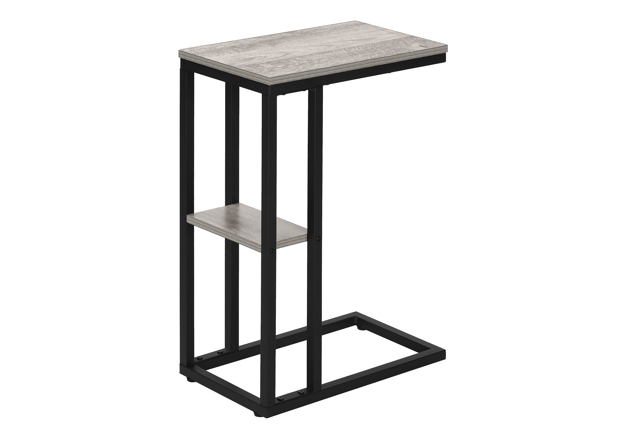 Accent Table, C-Shaped, Marble Look Contemporary & Modern Convenient Design
