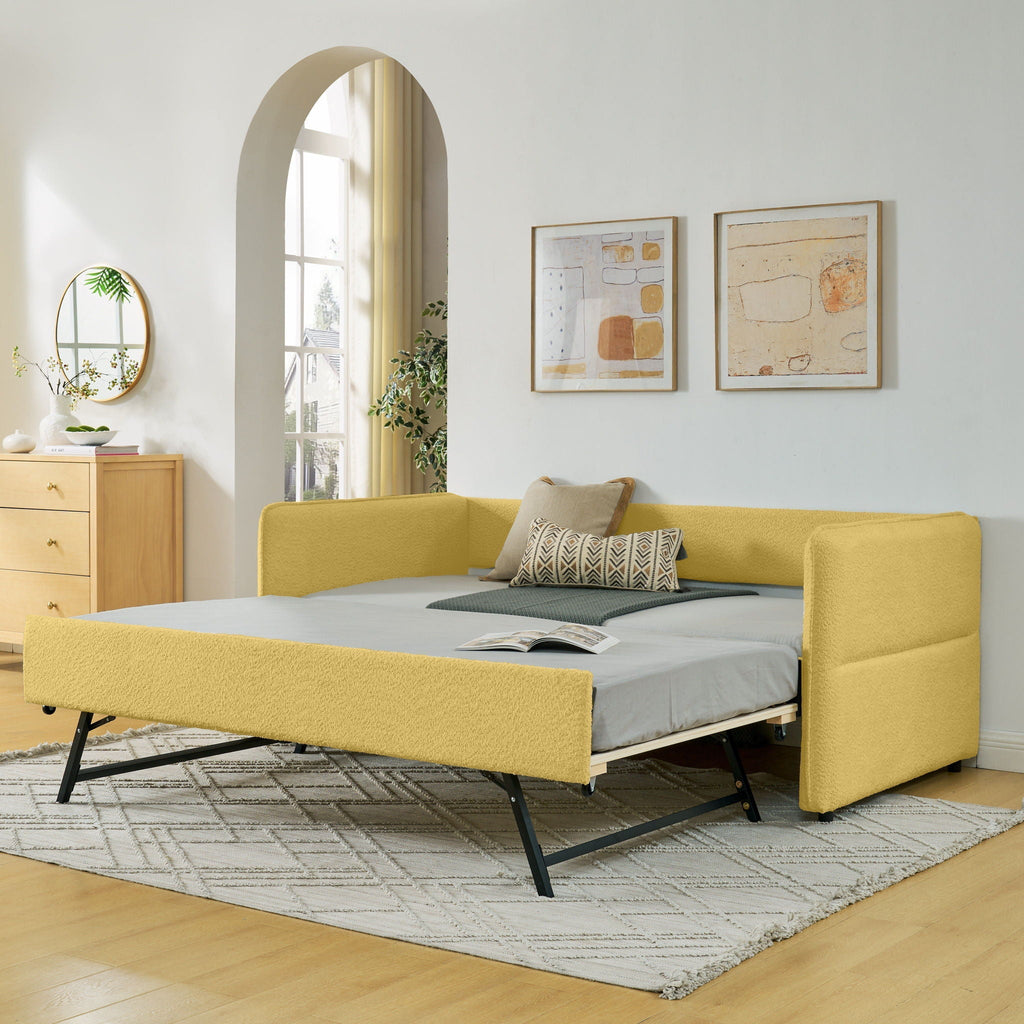 Upholstered Daybed With Pop Up Trundle