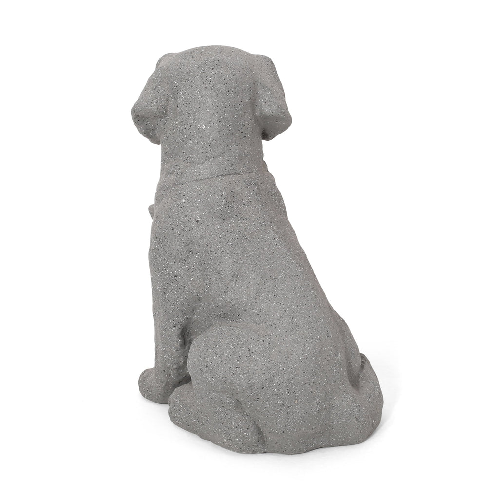 MGO Dog Statue, Outdoor Stone Gray