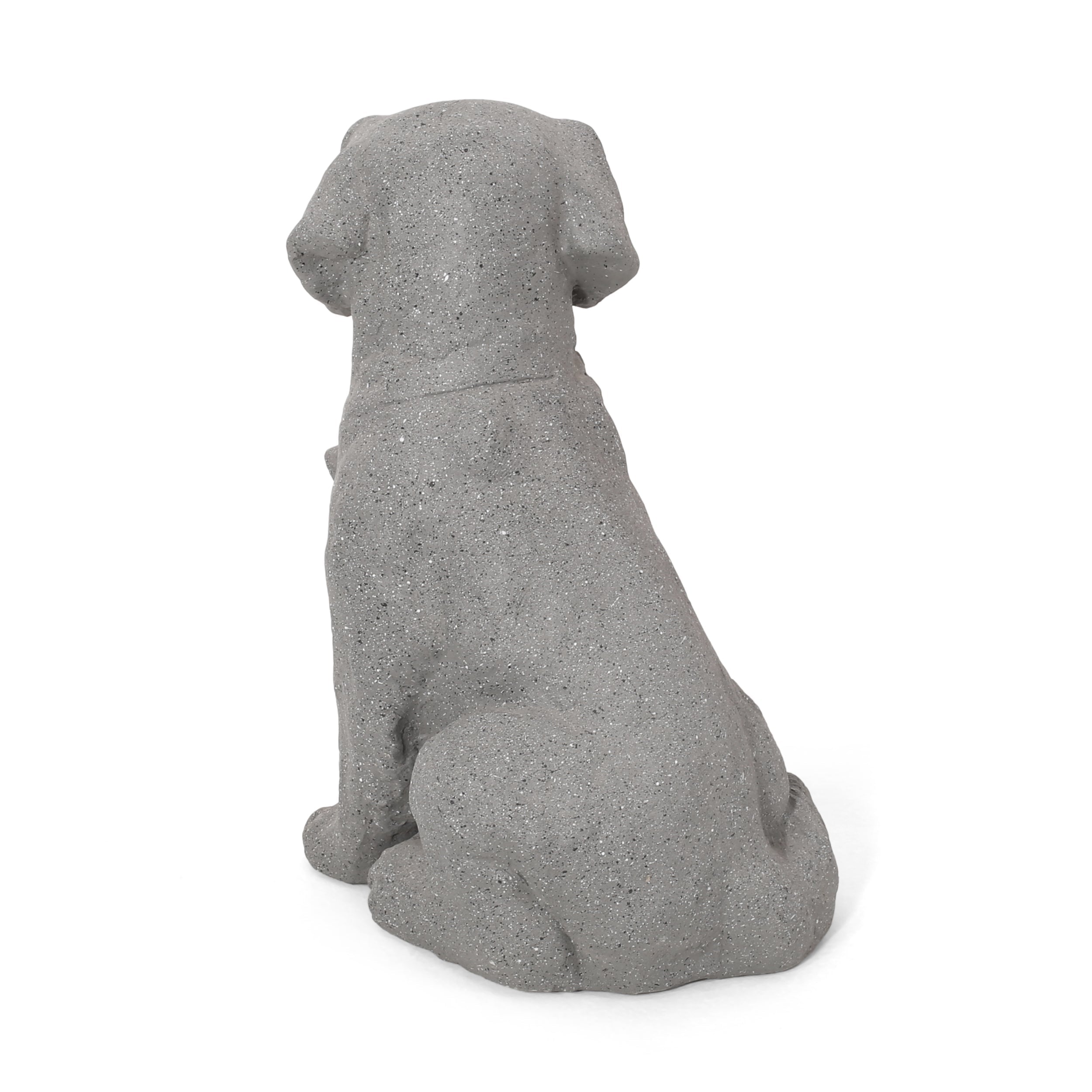 MGO Dog Statue, Outdoor Stone Gray